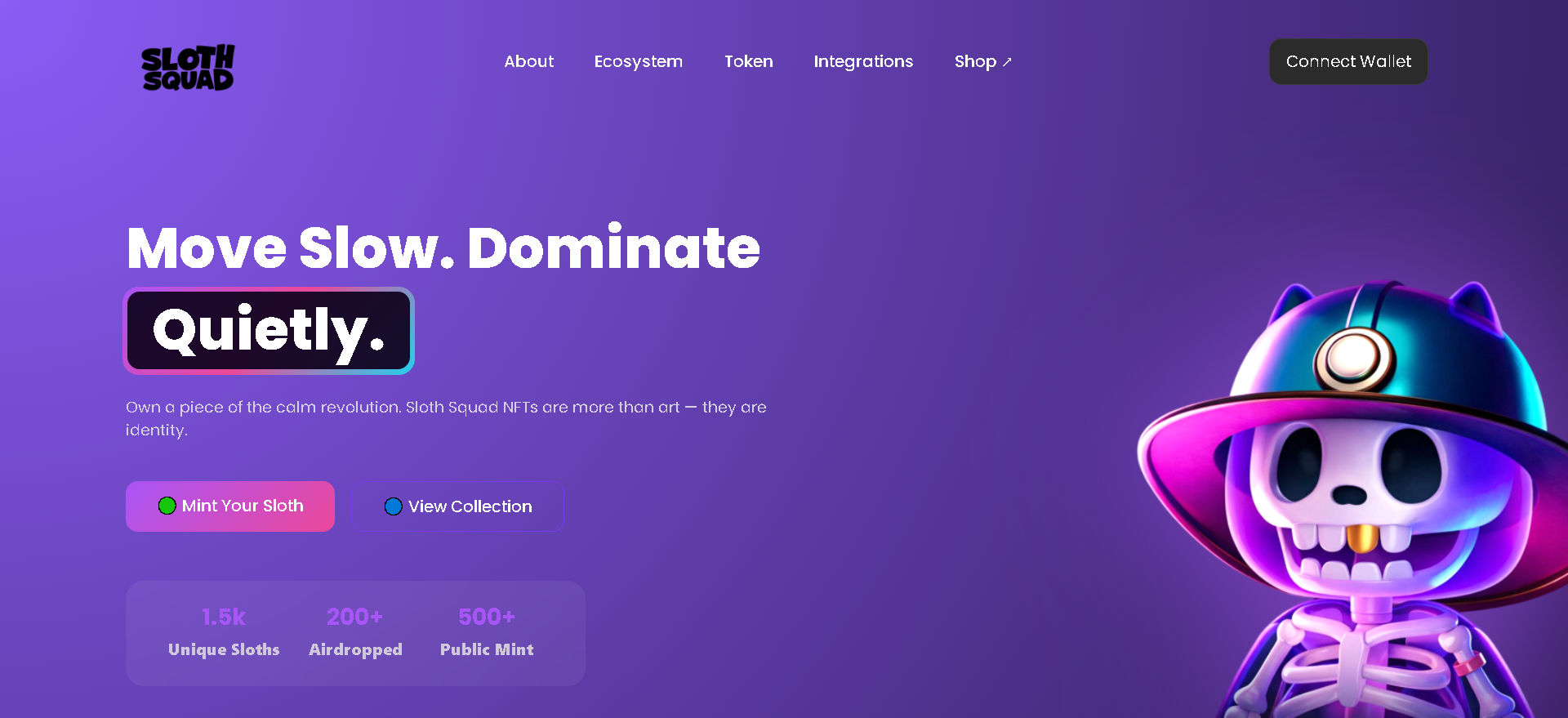 Sloth Squad NFT Website